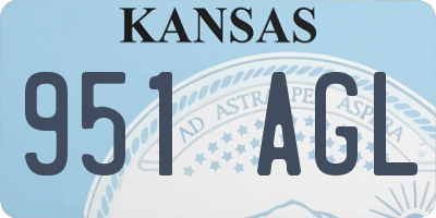 KS license plate 951AGL