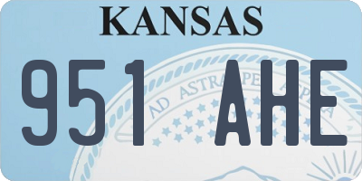 KS license plate 951AHE