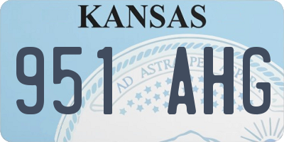 KS license plate 951AHG