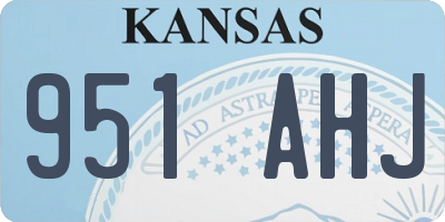 KS license plate 951AHJ