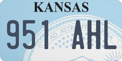 KS license plate 951AHL