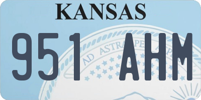 KS license plate 951AHM