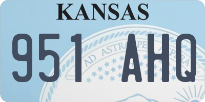 KS license plate 951AHQ