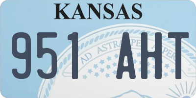 KS license plate 951AHT