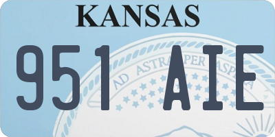 KS license plate 951AIE