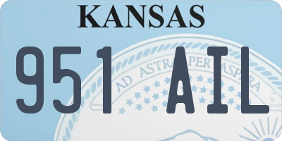 KS license plate 951AIL