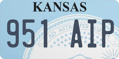 KS license plate 951AIP
