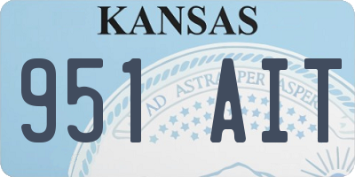 KS license plate 951AIT