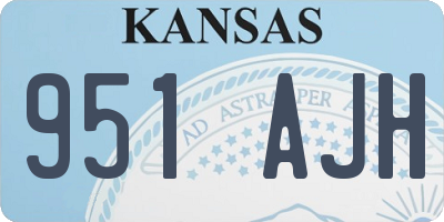 KS license plate 951AJH