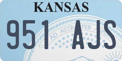 KS license plate 951AJS