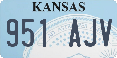 KS license plate 951AJV