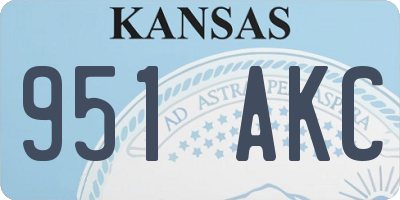 KS license plate 951AKC