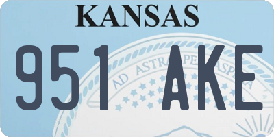 KS license plate 951AKE