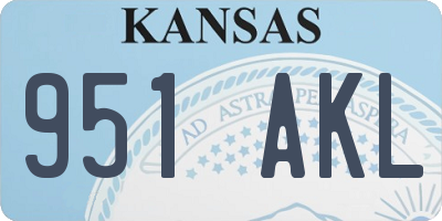 KS license plate 951AKL