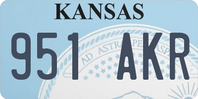 KS license plate 951AKR