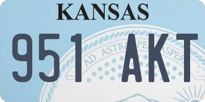 KS license plate 951AKT