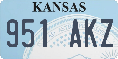 KS license plate 951AKZ