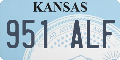 KS license plate 951ALF