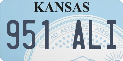KS license plate 951ALI