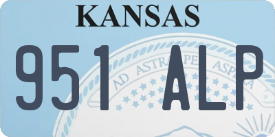 KS license plate 951ALP