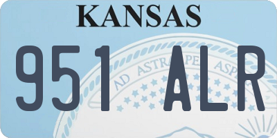 KS license plate 951ALR