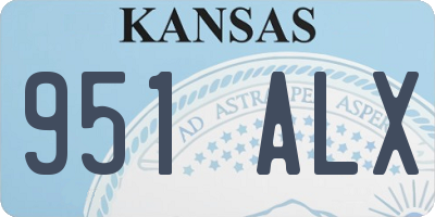KS license plate 951ALX