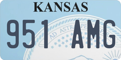 KS license plate 951AMG