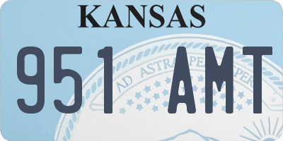 KS license plate 951AMT