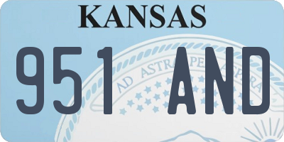 KS license plate 951AND