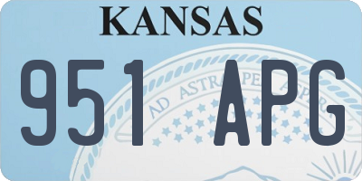 KS license plate 951APG