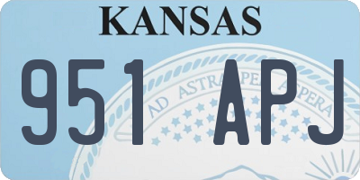 KS license plate 951APJ