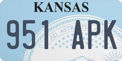 KS license plate 951APK