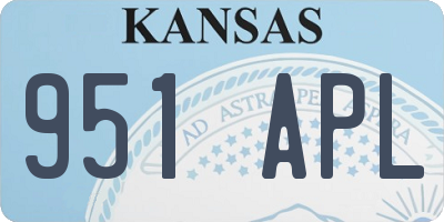 KS license plate 951APL