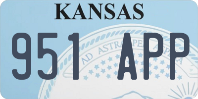 KS license plate 951APP