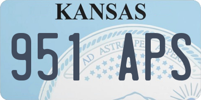 KS license plate 951APS