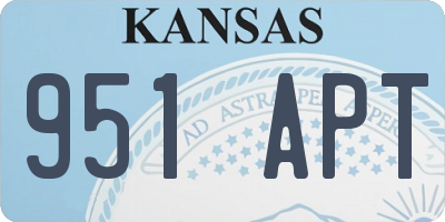 KS license plate 951APT