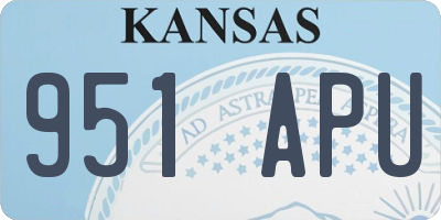 KS license plate 951APU