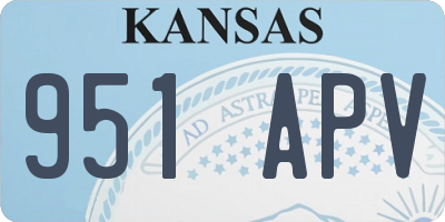 KS license plate 951APV
