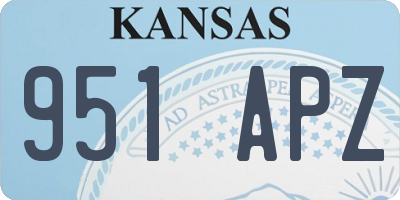 KS license plate 951APZ