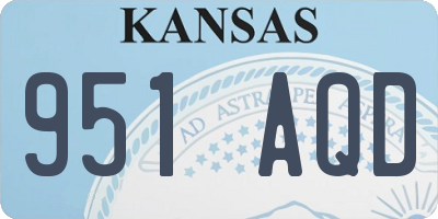 KS license plate 951AQD