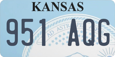 KS license plate 951AQG
