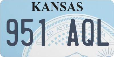 KS license plate 951AQL