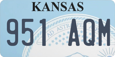 KS license plate 951AQM