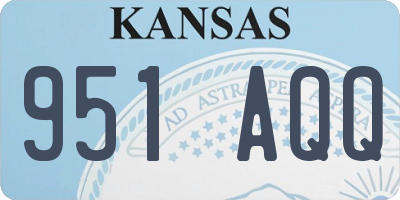 KS license plate 951AQQ