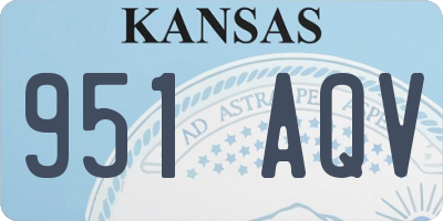 KS license plate 951AQV