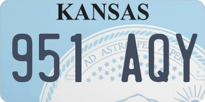 KS license plate 951AQY