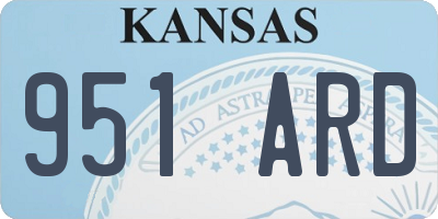 KS license plate 951ARD