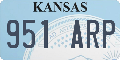 KS license plate 951ARP