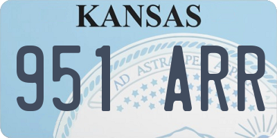 KS license plate 951ARR