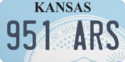 KS license plate 951ARS